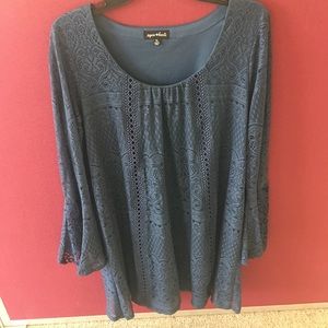 Sequin Hearts Blue Midi Dress XL